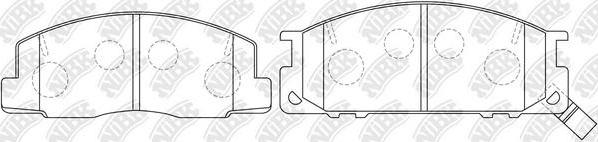 NiBK PN1218 - Kit de plaquettes de frein, frein à disque cwaw.fr