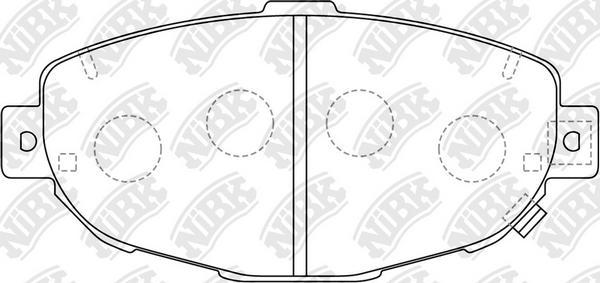 NiBK PN1231 - Kit de plaquettes de frein, frein à disque cwaw.fr