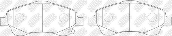 NiBK PN1233 - Kit de plaquettes de frein, frein à disque cwaw.fr