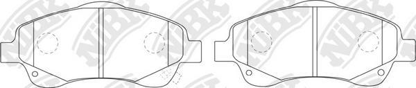 NiBK PN1233 - Kit de plaquettes de frein, frein à disque cwaw.fr