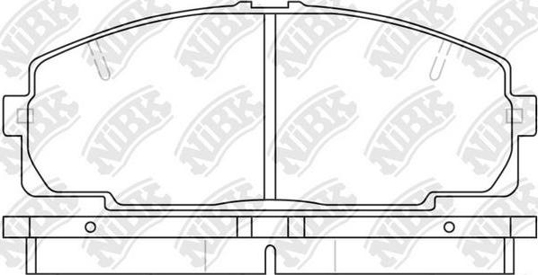 NiBK PN1237 - Kit de plaquettes de frein, frein à disque cwaw.fr