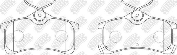 NiBK PN1220 - Kit de plaquettes de frein, frein à disque cwaw.fr