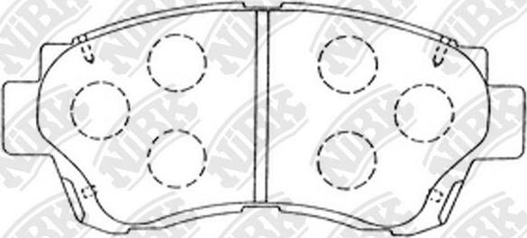 NiBK PN1228 - Kit de plaquettes de frein, frein à disque cwaw.fr