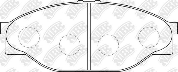 NiBK PN1227 - Kit de plaquettes de frein, frein à disque cwaw.fr