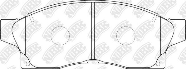 NiBK PN1275 - Kit de plaquettes de frein, frein à disque cwaw.fr