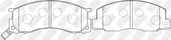 NiBK PN1273 - Kit de plaquettes de frein, frein à disque cwaw.fr