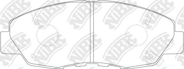 NiBK PN8484 - Kit de plaquettes de frein, frein à disque cwaw.fr