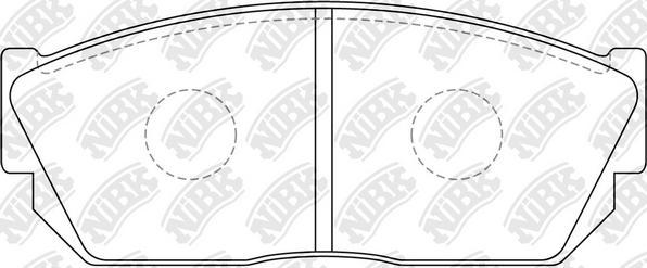 NiBK PN8013 - Kit de plaquettes de frein, frein à disque cwaw.fr