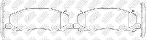 NiBK PN34001 - Kit de plaquettes de frein, frein à disque cwaw.fr