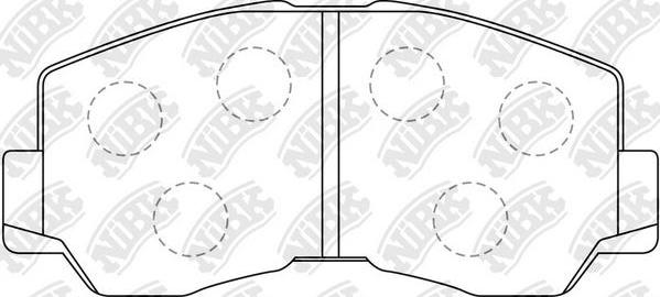 NiBK PN3084 - Kit de plaquettes de frein, frein à disque cwaw.fr