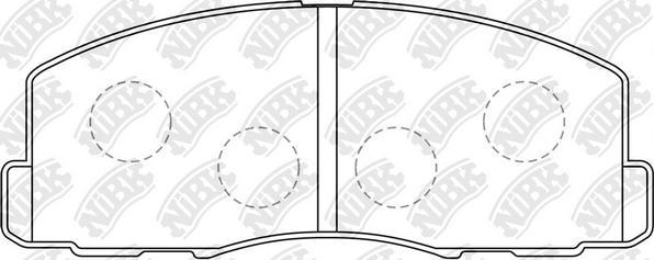 NiBK PN3158 - Kit de plaquettes de frein, frein à disque cwaw.fr