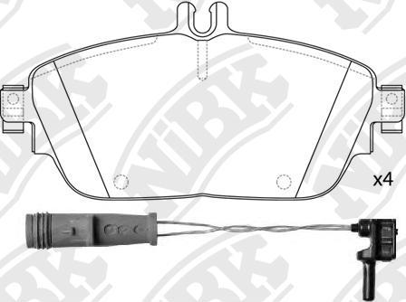 NiBK PN31009W - Kit de plaquettes de frein, frein à disque cwaw.fr