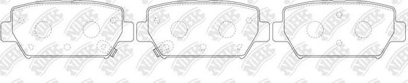 NiBK PN3814 - Kit de plaquettes de frein, frein à disque cwaw.fr