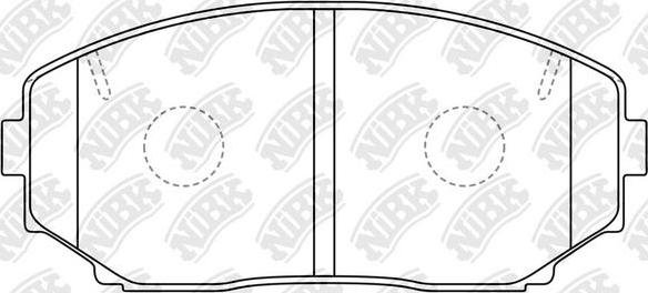 NiBK PN3813 - Kit de plaquettes de frein, frein à disque cwaw.fr