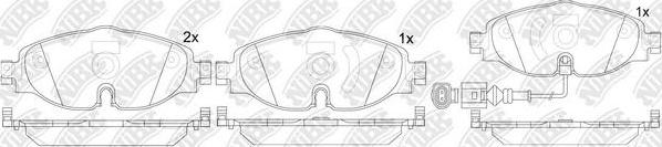 NiBK PN33005W - Kit de plaquettes de frein, frein à disque cwaw.fr