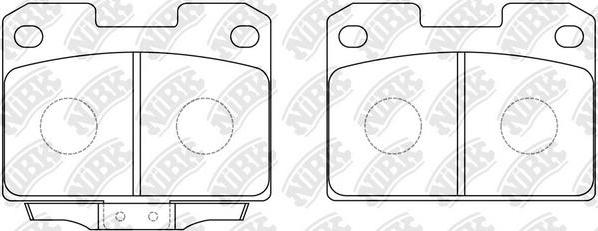 NiBK PN3338 - Kit de plaquettes de frein, frein à disque cwaw.fr