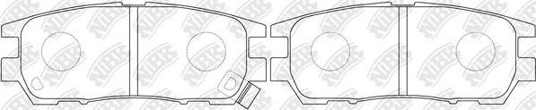 NiBK PN3280 - Kit de plaquettes de frein, frein à disque cwaw.fr