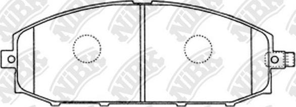 NiBK PN2413 - Kit de plaquettes de frein, frein à disque cwaw.fr