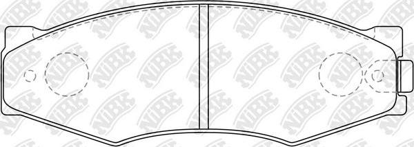 NiBK PN2105 - Kit de plaquettes de frein, frein à disque cwaw.fr