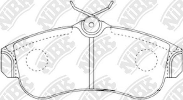 NiBK PN2180 - Kit de plaquettes de frein, frein à disque cwaw.fr