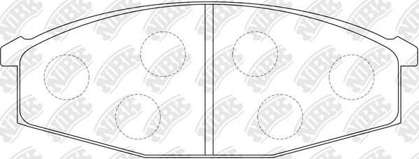 NiBK PN2132 - Kit de plaquettes de frein, frein à disque cwaw.fr