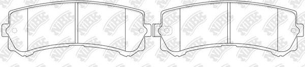 NiBK PN2803 - Kit de plaquettes de frein, frein à disque cwaw.fr