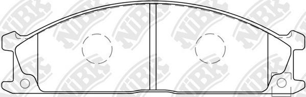 NiBK PN2344 - Kit de plaquettes de frein, frein à disque cwaw.fr