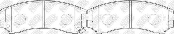 NiBK PN2367 - Kit de plaquettes de frein, frein à disque cwaw.fr