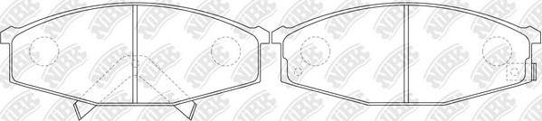 NiBK PN2383 - Kit de plaquettes de frein, frein à disque cwaw.fr