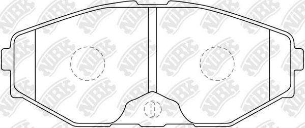 NiBK PN2261 - Kit de plaquettes de frein, frein à disque cwaw.fr