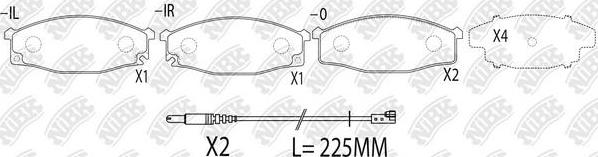 NiBK PN2204W - Kit de plaquettes de frein, frein à disque cwaw.fr