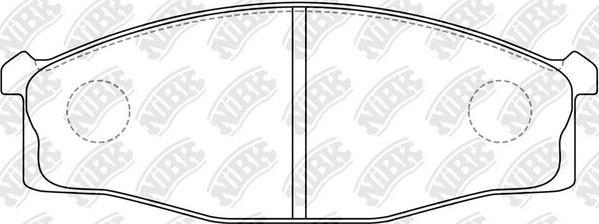 NiBK PN2204 - Kit de plaquettes de frein, frein à disque cwaw.fr