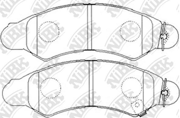 NiBK PN7477 - Kit de plaquettes de frein, frein à disque cwaw.fr