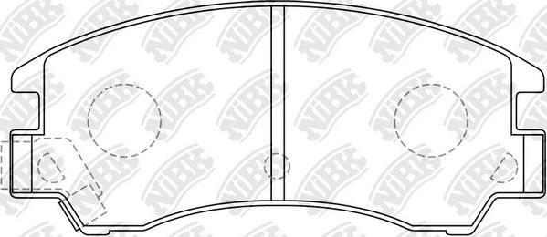 NiBK PN7153 - Kit de plaquettes de frein, frein à disque cwaw.fr