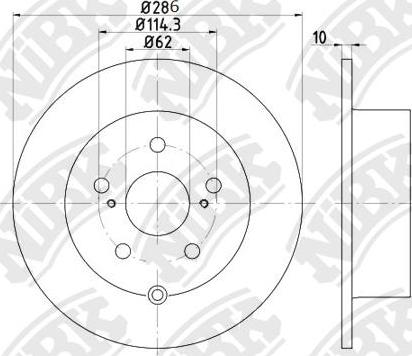 NiBK RN1943 - Disque de frein cwaw.fr