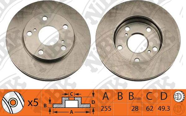 NiBK RN1008 - Disque de frein cwaw.fr