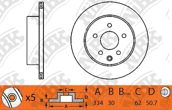 NiBK RN1244 - Disque de frein cwaw.fr