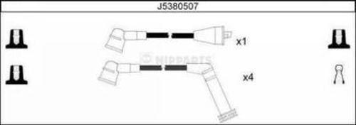 Nipparts J5380507 - Kit de câbles d'allumage cwaw.fr