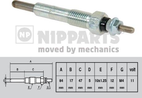 Nipparts J5719009 - Bougie de préchauffage cwaw.fr