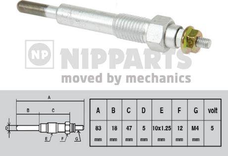 Nipparts J5719004 - Bougie de préchauffage cwaw.fr