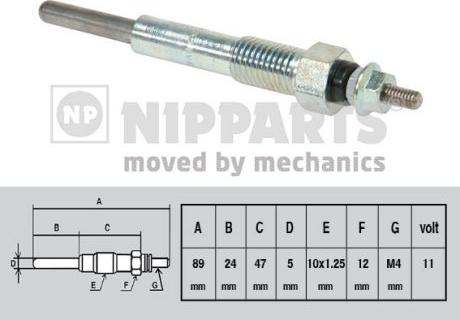 Nipparts J5719001 - Bougie de préchauffage cwaw.fr