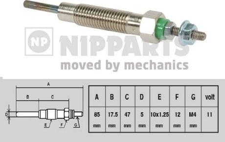 Nipparts J5715004 - Bougie de préchauffage cwaw.fr