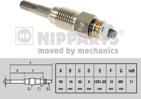 Nipparts J5715013 - Bougie de préchauffage cwaw.fr