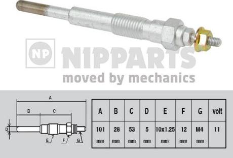 Nipparts J5716001 - Bougie de préchauffage cwaw.fr