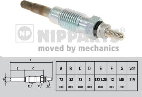 Nipparts J5710400 - Bougie de préchauffage cwaw.fr