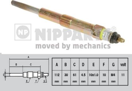 Nipparts J5710501 - Bougie de préchauffage cwaw.fr