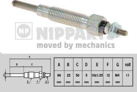 Nipparts J5711009 - Bougie de préchauffage cwaw.fr