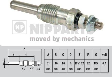 Nipparts J5711002 - Bougie de préchauffage cwaw.fr