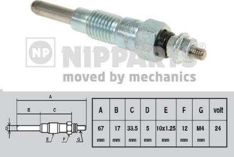 Nipparts J5711015 - Bougie de préchauffage cwaw.fr