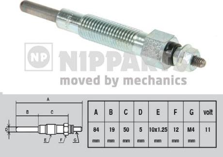 Nipparts J5711012 - Bougie de préchauffage cwaw.fr